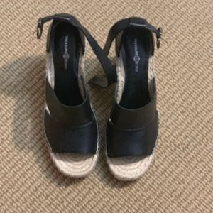 COPY - Black Wedge Espadrilles
